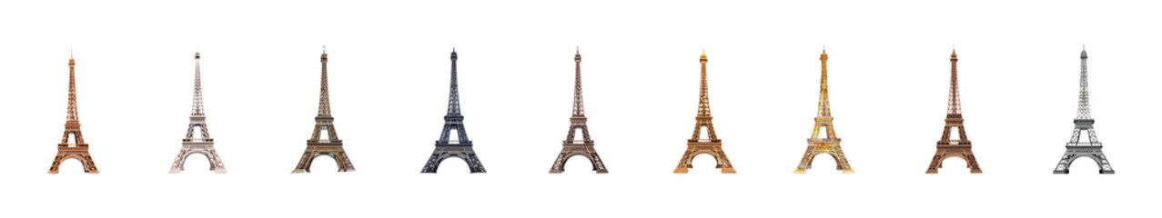 Eiffel Tower png cut out element set
