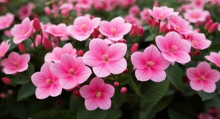 Obraz premium Pink gloxinia flowers background