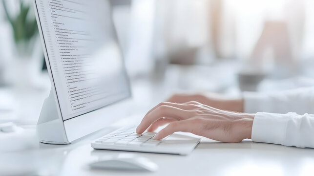Software Developer Typing Code Photo
