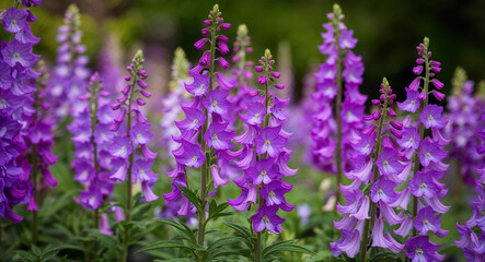 Obraz premium Purple larkspur flowers background