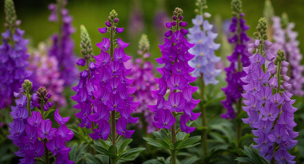Obraz premium Purple larkspur flowers background