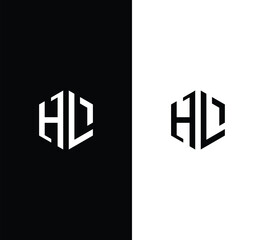 Minimalist Hexagonal HL Lettermark Logo