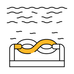 electric energy underwater tidal power plant line icon vector. electric energy underwater tidal power plant sign. isolated symbol illustration