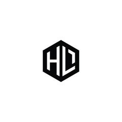 Minimalist Hexagonal HL Lettermark Logo