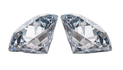 Two Diamonds - Isolated on Transparent PNG Background