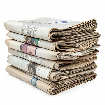 Stack of Old Newspapers Photo