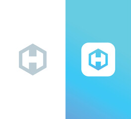 Obraz premium Hexagon Letter H Logo Design