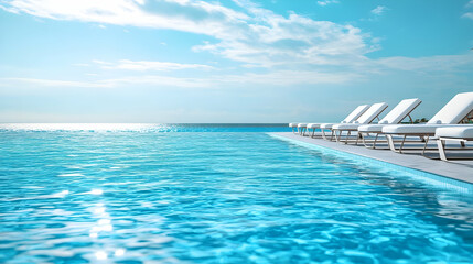 Obraz premium Luxury Infinity Pool Paradise Photo