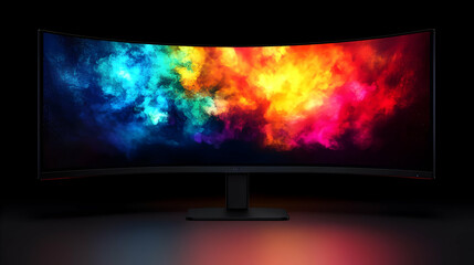 Curved Gaming Monitor - Abstract Background Illustration