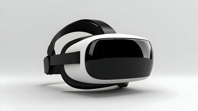 3D Virtual Reality Headset Illustration on White Background
