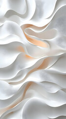 Fototapeta premium Abstract Background White Flowing Waves Illustration