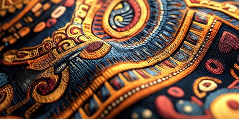 Vintage Patterned Textile Fabric