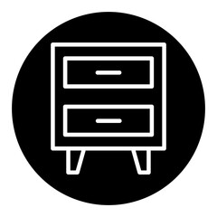 Bedside Table Vector Icons