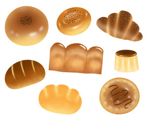 bakery illustration,베이커리 일러스트