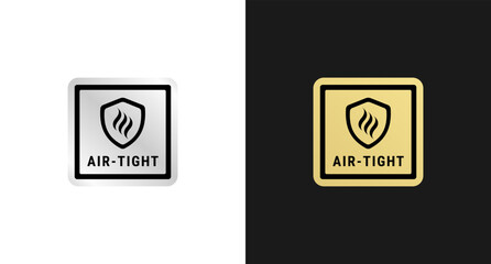 Airtight label or Airtight logo label vector isolated. Best airtight label for product packaging design, print design, and more about airtight.