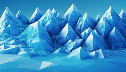 Beautiful illustration low poly style landscape