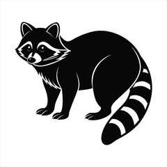 Raccoon silhouette vector