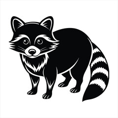 Raccoon silhouette vector