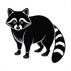 Raccoon silhouette vector