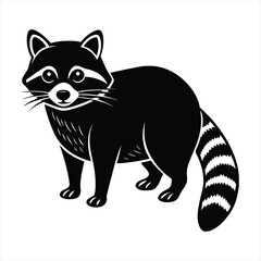 Raccoon silhouette vector