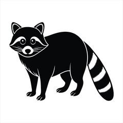 Raccoon silhouette vector