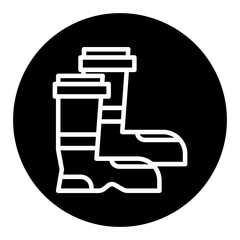 Farming Boots Vector Icons