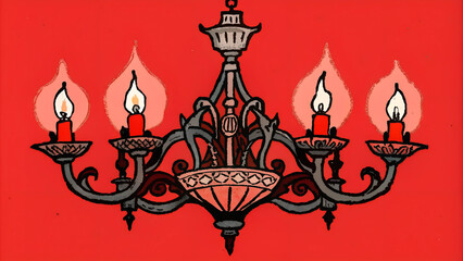 Elegant gothic chandeliers,