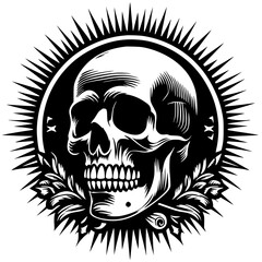 Skull art t-shirt design