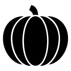 Pumpkin icon for fall harvest season and halloween