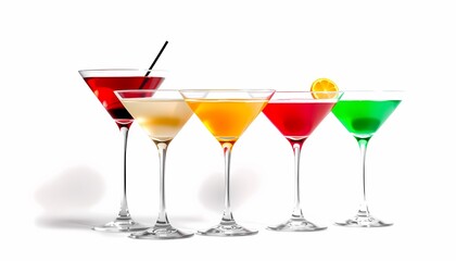 Colorful Martini Cocktail Selection