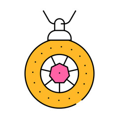 amulet accessory line icon vector. amulet accessory sign. isolated symbol illustration