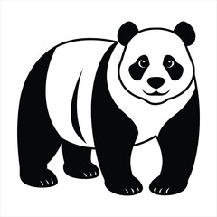 Panda silhouette vector