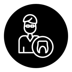 Male Dentist Vector Icons