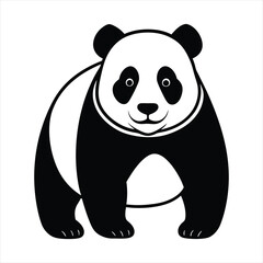 Panda silhouette vector