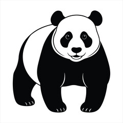 Panda silhouette vector