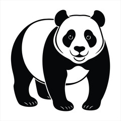 Panda silhouette vector