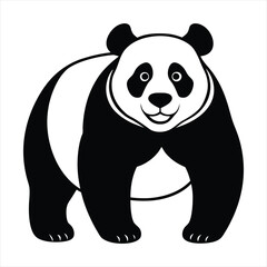Panda silhouette vector