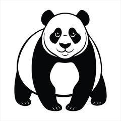 Panda silhouette vector