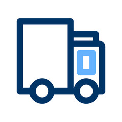 Delivery truck icon symbol for business in pictogram color outline editable stroke illustration