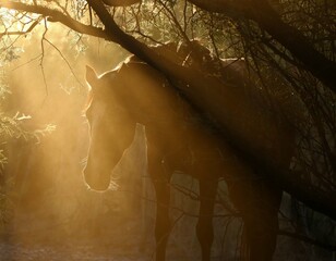 Wild Horse in Early Morning 