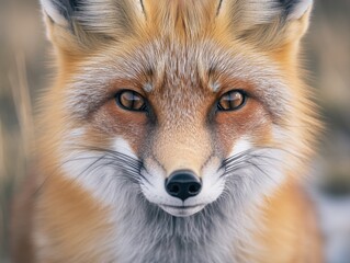 Majestic Fox Portrait in Nature