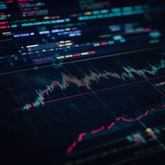 Vibrant Forex Charts and Stock Market Data Visualizations Showcasing Dynamic Lines, Colorful Graphs, Candlesticks, and Financial Trends, Emphasizing Rising and Falling Market Patterns with a Sleek