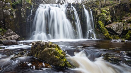 Obraz premium Waterfall in the Forest