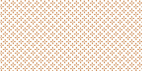 Golden vector floral seamless pattern. Abstract luxury geometric ornamental texture with small flower silhouettes. Gold and white simple ornament in oriental style.