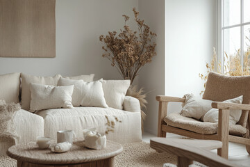 Elegant Home Interiors in Neutral Tones for a Cozy Atmosphere
