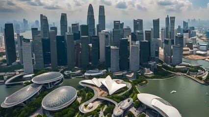 Discover Singapore's vibrant skyline, modern architecture, lush gardens, and famous landmarks by the waterfront