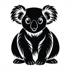 Obraz premium Koala silhouette vector