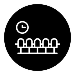 Fototapeta premium Airport Waiting Room Vector Icons