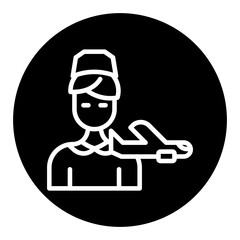 Air Hostess Vector Icons