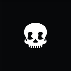 skull logo vector illustration, skull icon